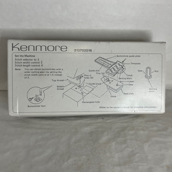 Sears Kenmore Buttonhole Maker Attachment for Sewing Machine - Picture 1 of 2